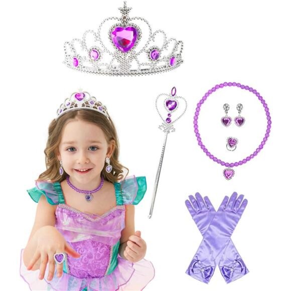 Mermaid Costume for Girls Halloween Birthday Princess Toddler Kids Costumes - Picture 3 of 6